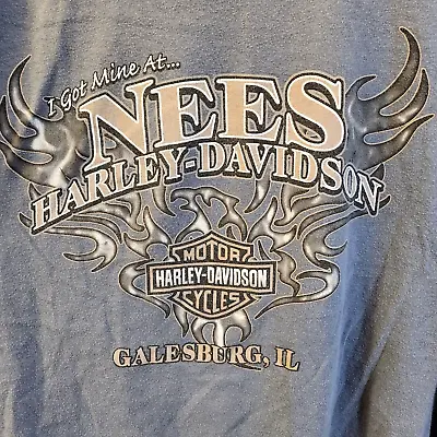 Harley Davidson T Shirt Size 2XL NEES Galesburg IL I Got Mine At • $8.95