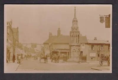 Hertfordshire London Broxbourne WALTHAM CROSS Four Swans C1900s RP Postcard • £12