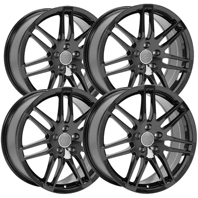 (Set Of 4) OE Wheels AU05 18x8 5x112 +42mm Gloss Black Wheels Rims 18  Inch • $563.96