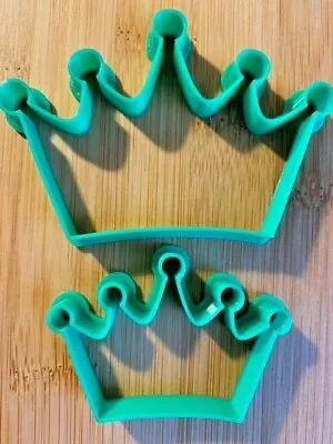 Set Of 2 X CROWN - PRINCESS QUEEN ETC Cookie Or Fondant Cutters Icing Cake • £3.41