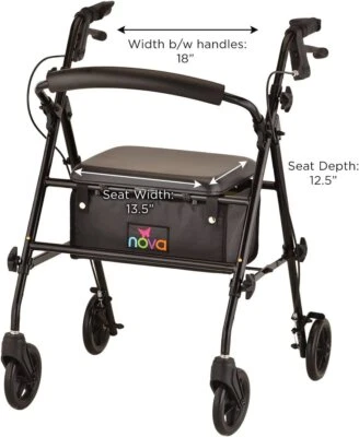 $134.95 • Buy NOVA Medical Products Journey Steel Rolling Walker, 17 Pound