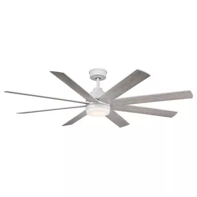 Home Decorators Celene 62 In. LED Indoor/Outdoor Matte White Ceiling Fan • $159.99