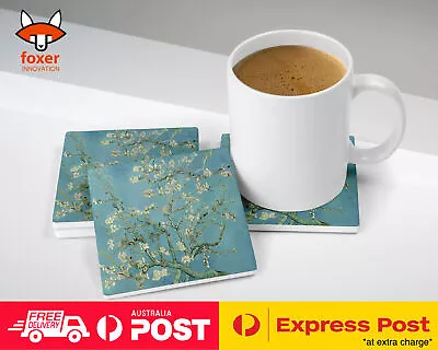 Coaster Coffee Drinking Mat|vincent Van Gogh - Almond Blossoms Art • $8.95