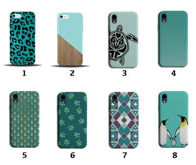 £11.99 • Buy Turquoise Green Phone Case Cover Wood Wooden Turtles Maroon Pattern Design 8132i