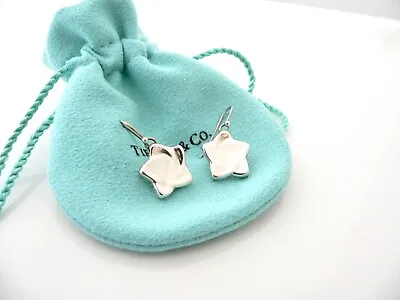 Tiffany & Co Silver Star Dangle Dangling Earrings Peretti Studs Gift Pouch Love • $468