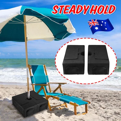 $19.95 • Buy Outdoor Umbrella Stand Bag Parasol Tent Base Patio Garden Sunshade 2 Detachable