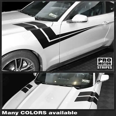 Ford Mustang 2005-2023 Fender Hash Extended Side Stripes (Choose Color) • $47.60