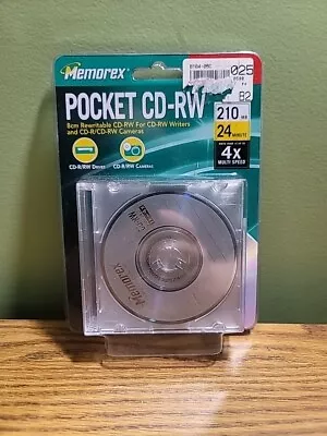 MEMOREX POCKET CD-RW 210MB 24 MIN  4X MULTI SPEED  5 PACK - NEW Sealed Mini • $6.99
