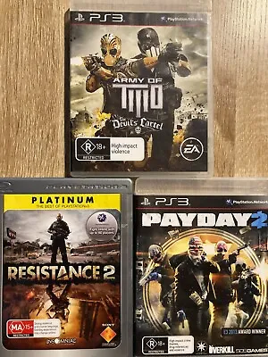 Playstation 3 Games Bundle Army Of Two Resistance 2 + Payday 2 • $22