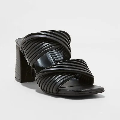 Women's Jessa Mule Heels - A New Day Black 9.5 • $11.99