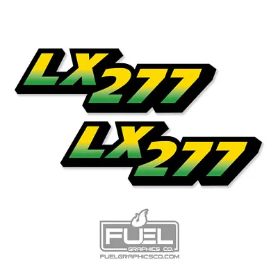 LX277 Lawn Tractor Lawnmower Premium Vinyl Decal Set - 6.25  Wide X 2  Tall • $12.74