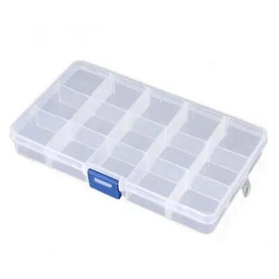 £2.29 • Buy 15 Compartment Storage Box Jewellery Making Beads Case Container Plastic