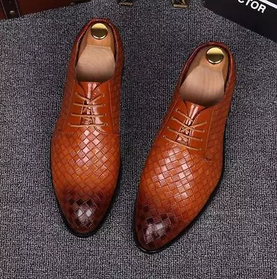 Mens Oxfords Leather Shoes European Dress Formal Business Casual Pointed Toe • £33.11