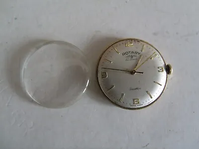 Vintage  Rotary  17 Jewel Incabloc Movement Cal 705 + Crystal (working) • $10.09