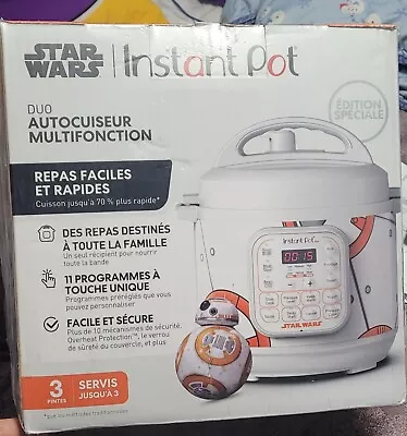 Star Wars  Bb8 Instant Pot 3 Qt Duo Mini Pressure Cooker Unopened Box • $69