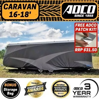 ADCO 16-18 Ft (4.9-5.5m) Caravan Cover With OLEFIN HD Extended Top Section & Bag • $469