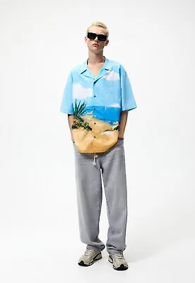 Zara Printed Landscape Button Up Shirt XL • $35