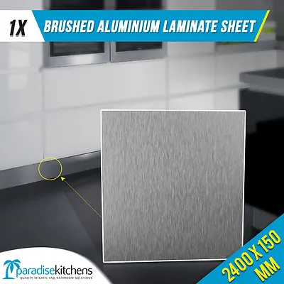 Brushed Aluminium Laminate For Kitchen Kickboard Plinth 2.4 • $28.90