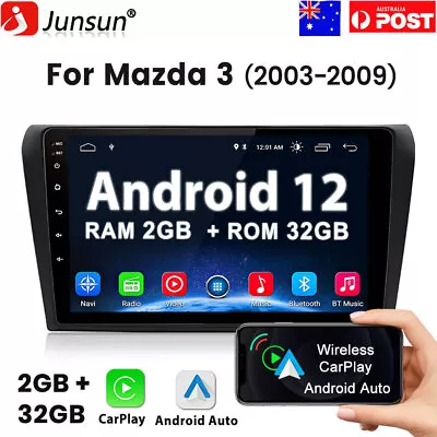 For Mazda 3 2003-2009 Head Unit 2G+32G Android 12 Stereo Radio GPS NAVI Carplay • $189.99