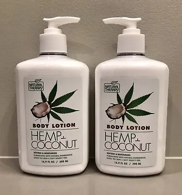 2x Natural Therapy Hemp & Coconut Softening Body Lotion 16.9oz - NEW • $27.99