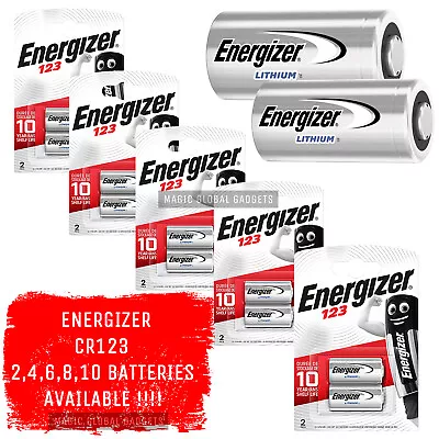 Energizer CR123 CR123A 123 3v Lithium Photo Battery Longest Expiry Date • £5.95