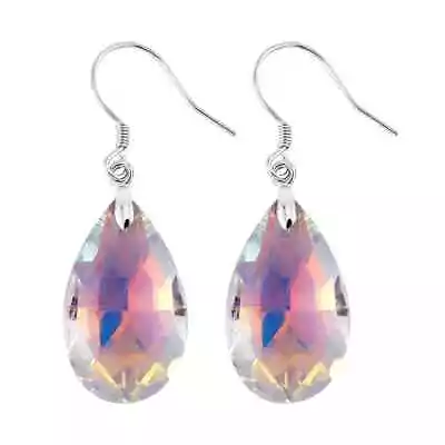 Simulated White Mystic Quartz Earrings In Rhodium Over Sterling Silver  NWT • $5.95