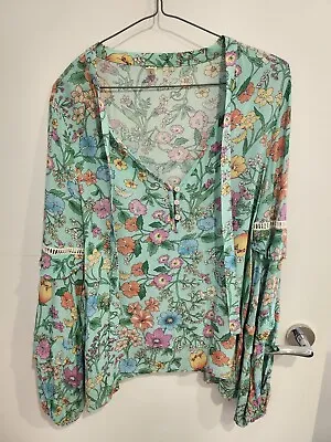 $115 • Buy Spell And The Gypsy Sayulita Tie Neck Blouse Size S