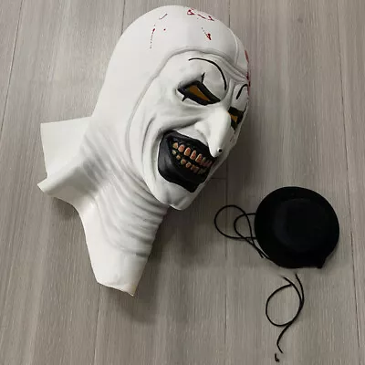 Black Hat Joker Mask Terrifier Art The Clown Cosplay Latex Mask Halloween Gift • $43.99