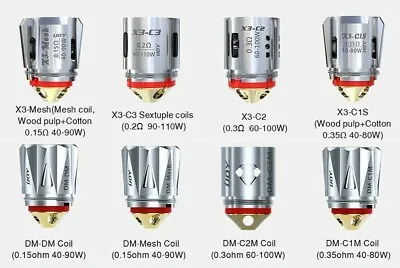 IJOY X3 & DM COILS For AVENGER DIAMOND CAPTAIN Tanks - MESH C1S - Packs Of 3 • £6.99