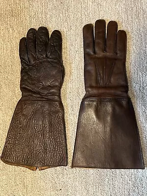 Pair Of Gauntlet Gloves Leather 1 Original NAMED Provis 1 Repro • $14