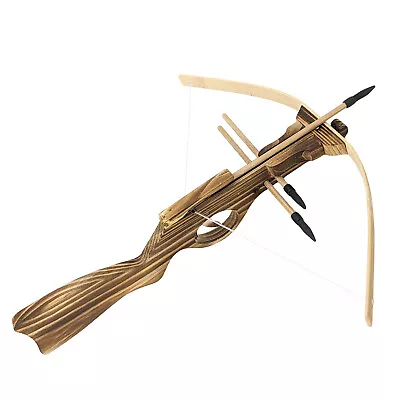 Toy Cross Bow&Arrows Archery Shooting Crossbow Set Wood&Bamboo For Kid Cosplay • $24.99