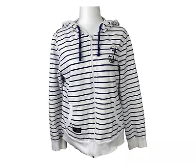 Disneyland Paris Zip Up Sweater Womens Extra Large White Blue Minnie Mouse • $24.99