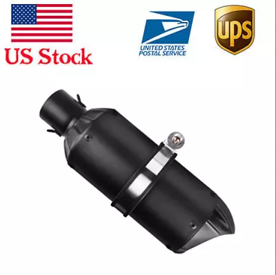 Universal 1.5 -2  Motorcycle Short Exhaust Muffler Fits Most Motorcycles(Black) • $27.59