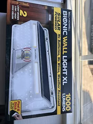 Bell & Howell BIONIC Wall Light XL 1000 Lumens Solar Powered Motion 8575FE-6 • $18