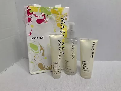 Mary Kay Satin Hands FRAGRANCE FREE Hand Scrub  Cream Softener Full Size Set • $28.80