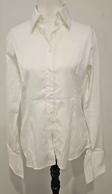 Rhodes & Beckett Cotton Ladies White Long Sleeve Size 10 • $29.95