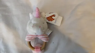Keel Baby Twinkle Unicorn Ring Rattle Toy Pink Baby Gift Keeleco 7  New With Tag • £5.99