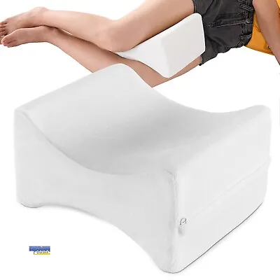 Bamboo Orthopedic Memory Knee Pillow With Zip Cover Leg Hip Pain Relief Cushion • £9.99