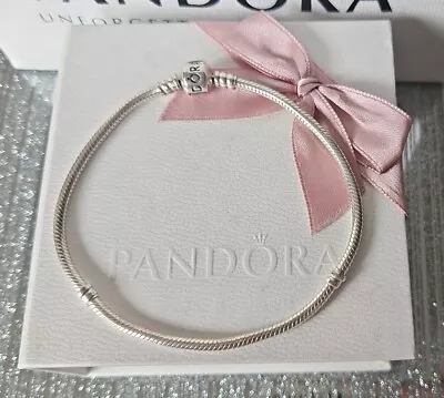 Genuine Silver Pandora Moments Snake Charm Bracelet 23cm S925 ALE *BOXED* • £0.99