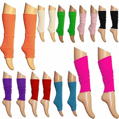 Children Girls Boys Kids Neon Plain Leg Warmer Dance Wear All Colours • £2.49