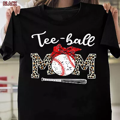 Teeball Mom Leopard Tee Gift Funny Teeball Mom Mother's Day 2024 T-Shirt Women • $15.99