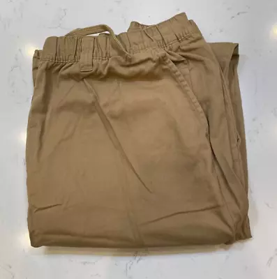 KING SIZE Drawstring  Knockround  Pants - XL38 BIG- Khaki Beige Color: UP008 • $10