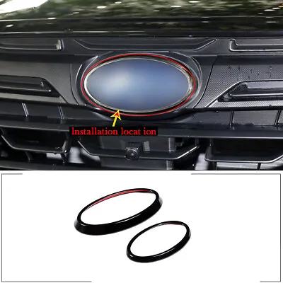 Black Front & Rear Car Logo Emblem Badge Ring Cover For Subaru Forester  2022 US • $15.99