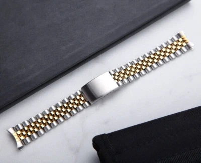 Cinturino Orologio Curva In Acciaio Inox Stile Giubileo – Sostituzione Bracciale 18mm, Unisex - Foto 4
