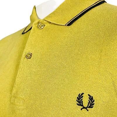 £2.20 • Buy Fred Perry Twin Tipped Polo - Dark Lime - L/XL/2XL - Mod Casuals Scooter Retro