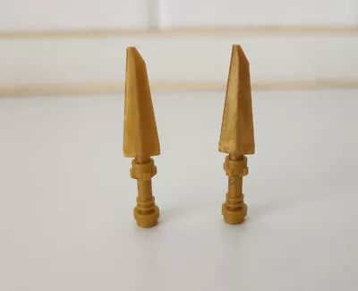 2 LEGO Minifigure Weapon Sword Spike (64727) Light Saber Hilt (64567) Pearl Gold • $9.95