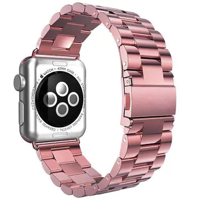 $16.99 • Buy For Apple Watch Series 8 7 6 5 4321 Bracelet Strap Metal Link Band 38/42/42/45mm