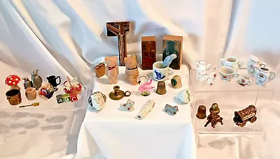 VTG Lot Of Miniatures 1:12 Dollhouse Porcelain Glass Metal Figurine Tea Set • $15