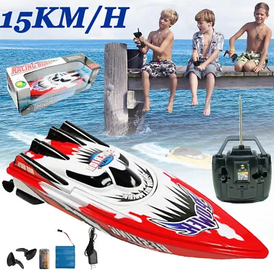 Kids Remote Control Boat High Speed RC Boat Toy Toys RC Boat Pool Lake Boat Gift • $28.97