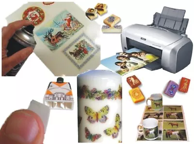 £93.99 • Buy Premium Waterslide Decal Paper Inkjet Laser Clear White - A4 Size DIY Transfers